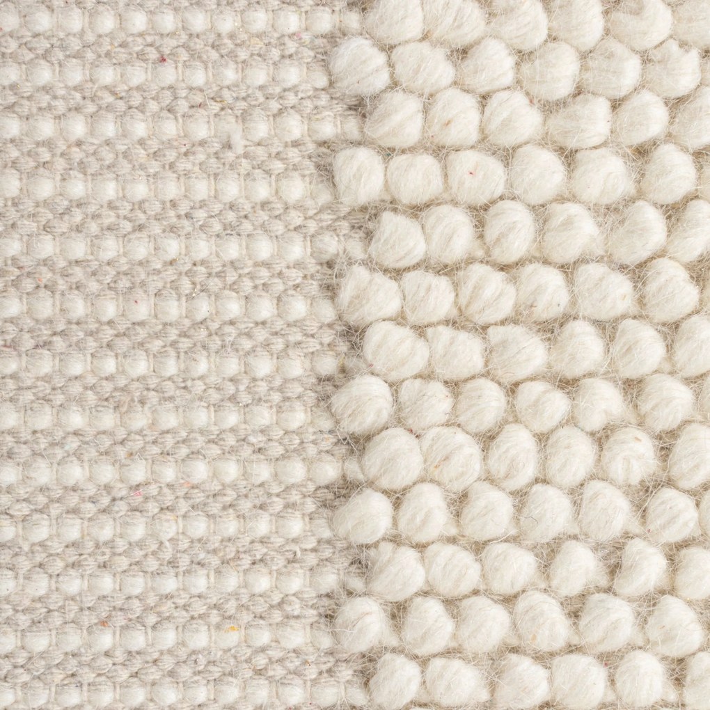 Flair Rugs, Kusový koberec Bobble Wool Ivory, 160x230, biela, obývacia izba