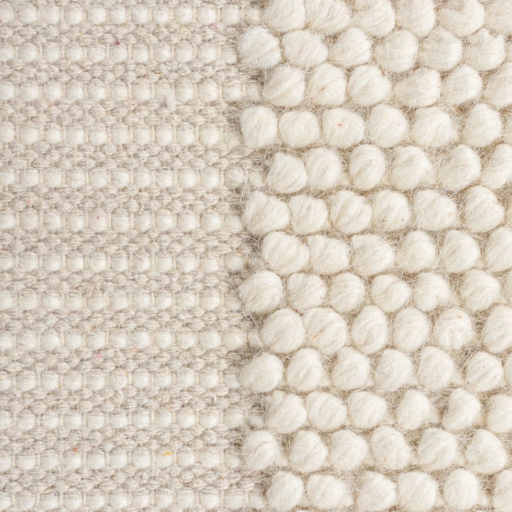 Flair Rugs, Kusový koberec Bobble Wool Ivory, 60x230, biela, obývacia izba