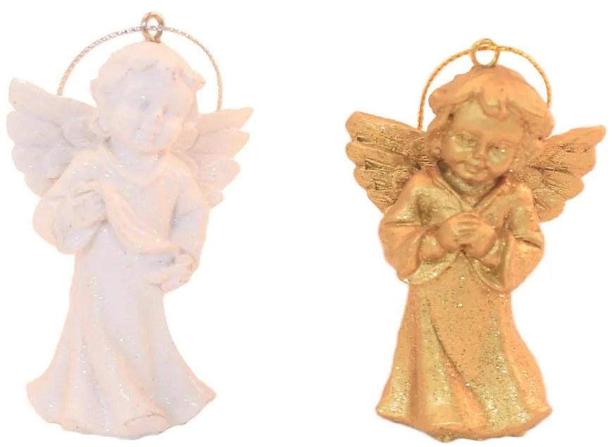 Dekoračná závesná anjel 7cm 66405