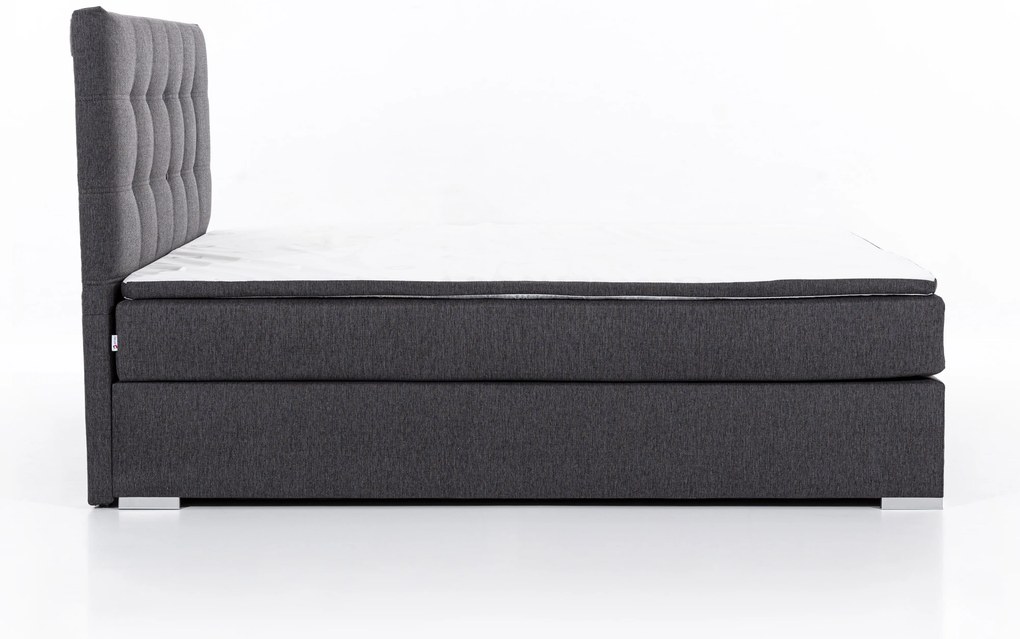 Manželská posteľ Boxspring 160 cm Irma 01 (tmavosivá). Akcia -16%. Vlastná spoľahlivá doprava až k Vám domov. 1044539