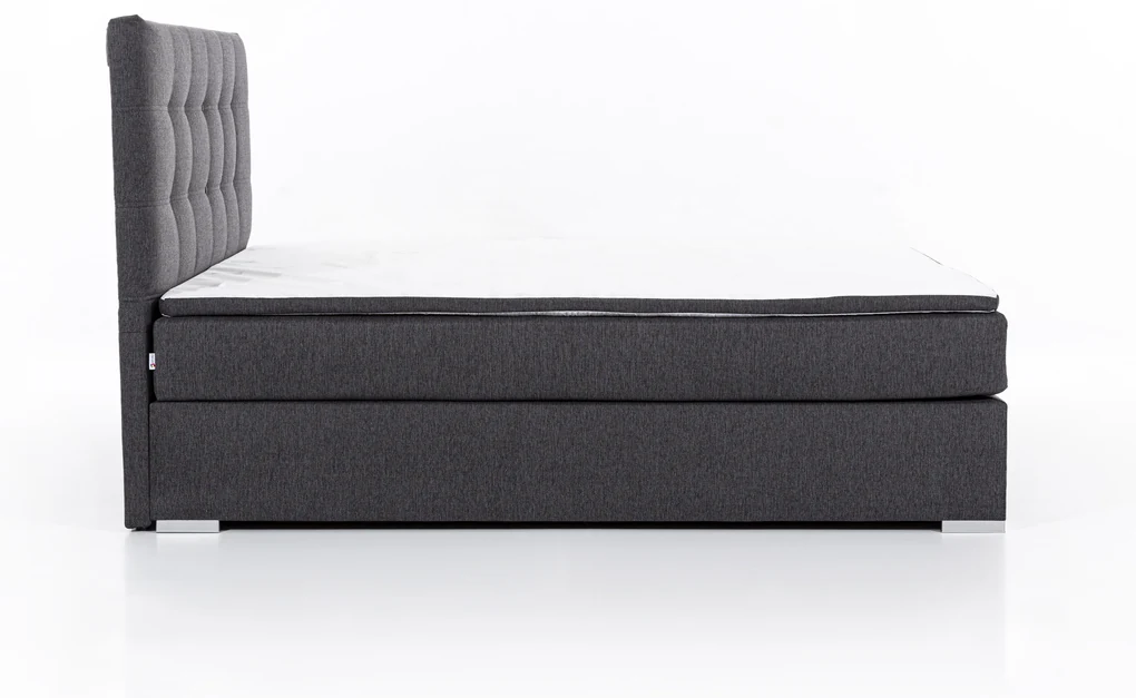 Manželská posteľ Boxspring 180 cm Irma 01 (čierna). Akcia -20%. Vlastná spoľahlivá doprava až k Vám domov. 1044598