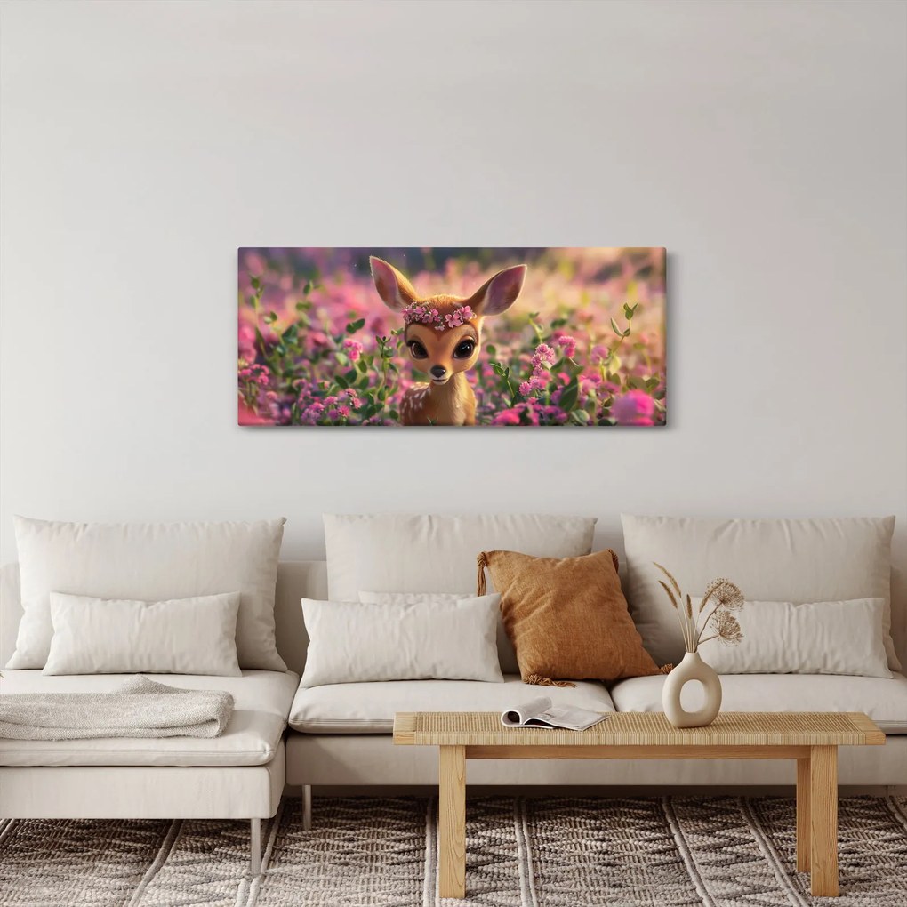 Obraz - Roztomilá srnčeka (120x50 cm)