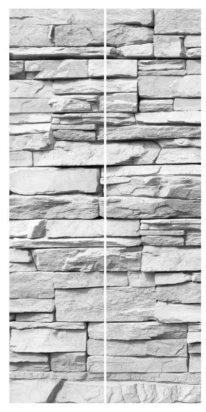 Súprava posuvnej záclony -Ashlar Masonry-2 panely