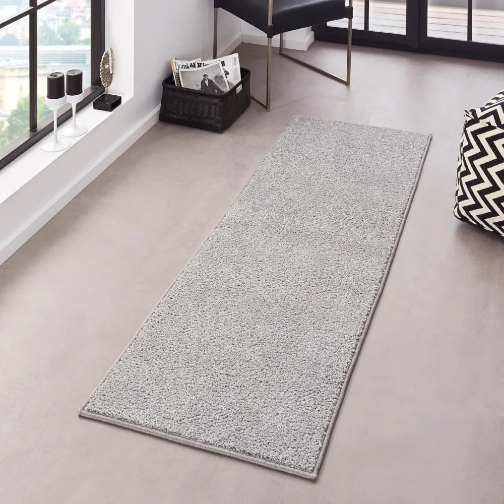 Svetlosivý behúň Hanse Home Pure, 80 x 400 cm