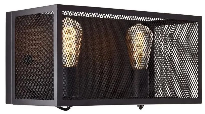 Brilliant - Nástenné svietidlo MAZE 2xE27/40W/230V čierna