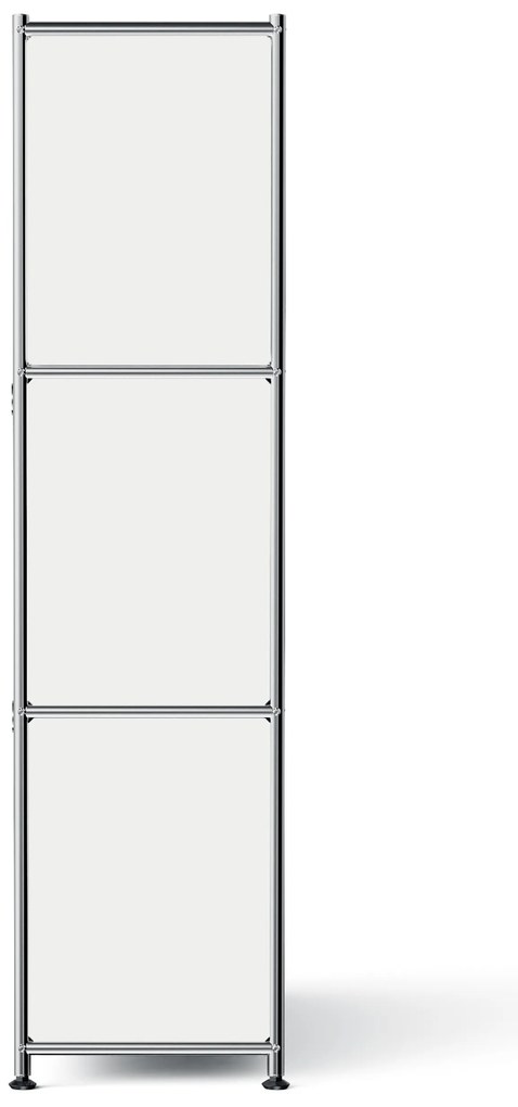 Kovová komoda »CN3 Slim Line« s 2 výklopnými priečinkami, biela