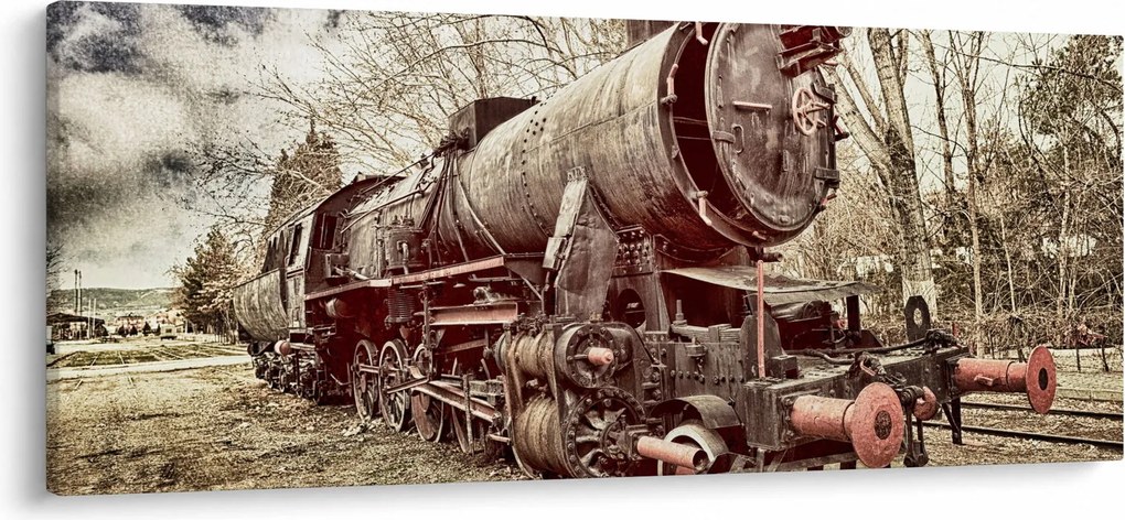 Historický obraz lokomotívy (120x50 cm)