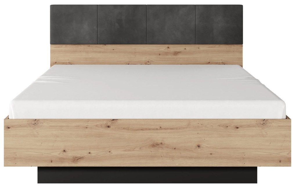 Manželská posteľ 160 cm Tallin (s úložným priestorom) (bez matraca a roštu) (dub artisan + antracit). Akcia -20%. Vlastná spoľahlivá doprava až k Vám domov. 1071399