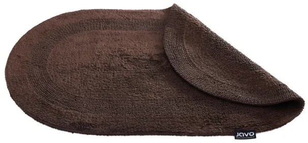 Kúpeľňový koberček Javo Cotton hnedý oválny