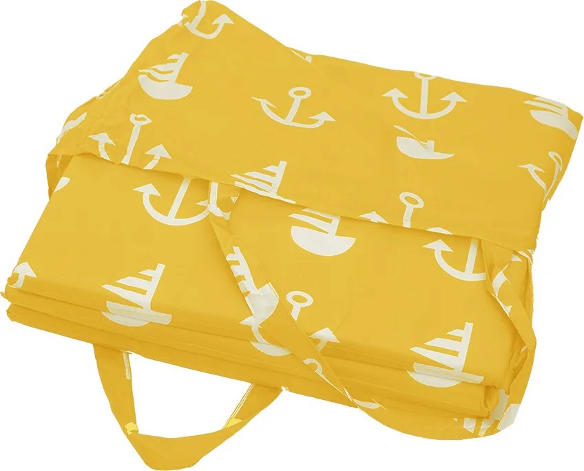 Plážové ležadlo KOTVA 180x50 cm, žlté