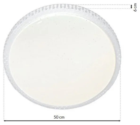 Stropné LED svietidlo Cruz, 1x LED 66w, 3000-6000k, w, s ovládačom