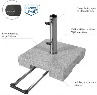 Doppler Žulový stojan TROLLEY 40 kg