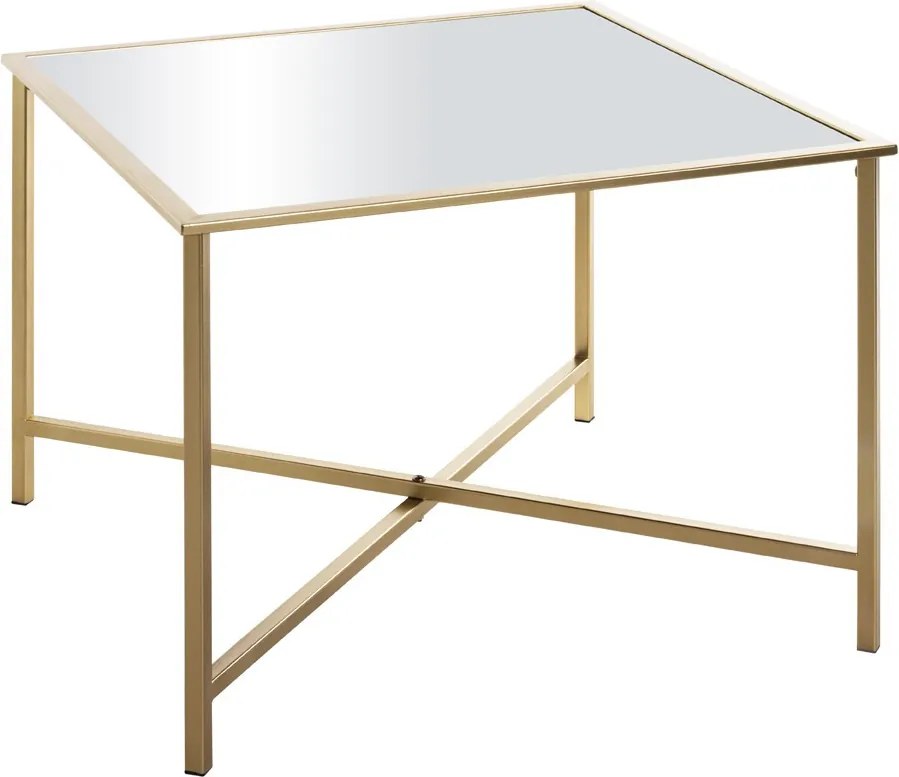 Štvorcový konferenčný stolík Lagos 60x60 cm, zlatý