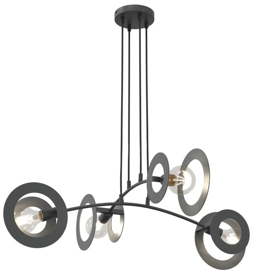 Luster na lanku EUFORIA 4xE27/15W/230V čierna