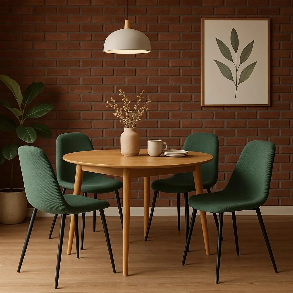 Set - 4 ks Jedálenská stolička AVENBERG RIVA zelená