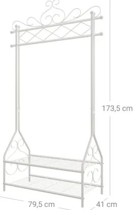 Stojanový vešiak LINEA biely