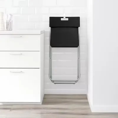 IKEA GUNDE Skladacia stolička čierna