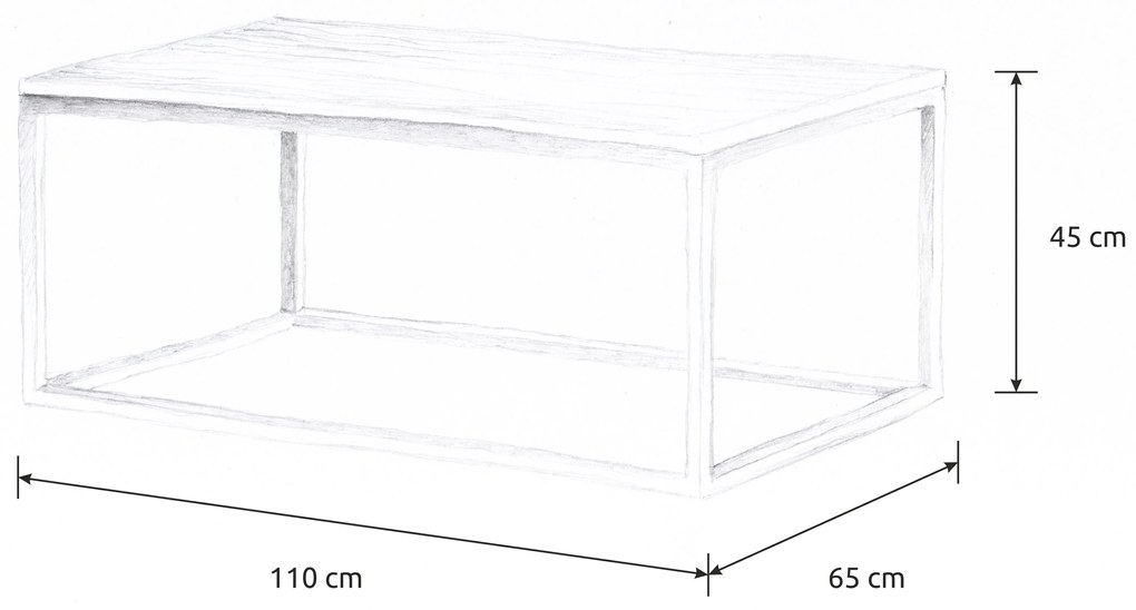 Wooded Konferenčný stolík Calgary z masívu DUB 110x65x45cm