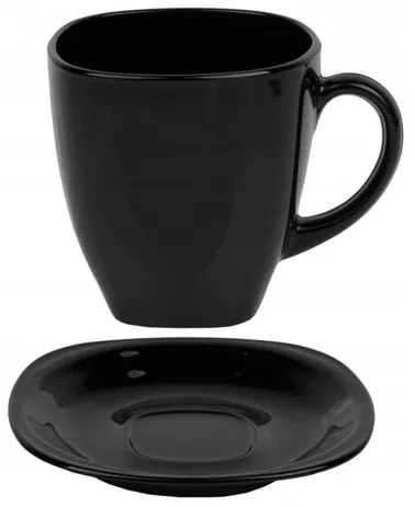 Luminarc Šálky s podšálkami Carine Black 220 ml 6 ks