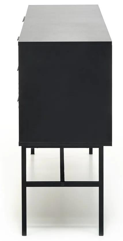 Dvojdverová komoda so zásuvkami Murano KM-1 - čierna / dub artisan