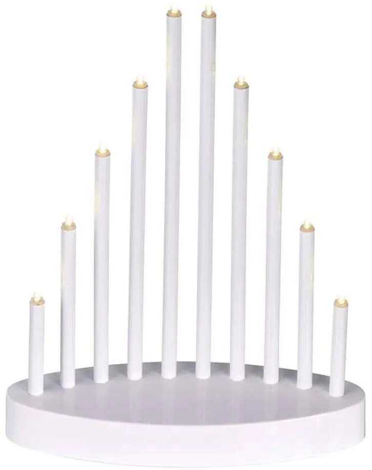 LED Vianočný svietnik 10xLED/3xAA biela