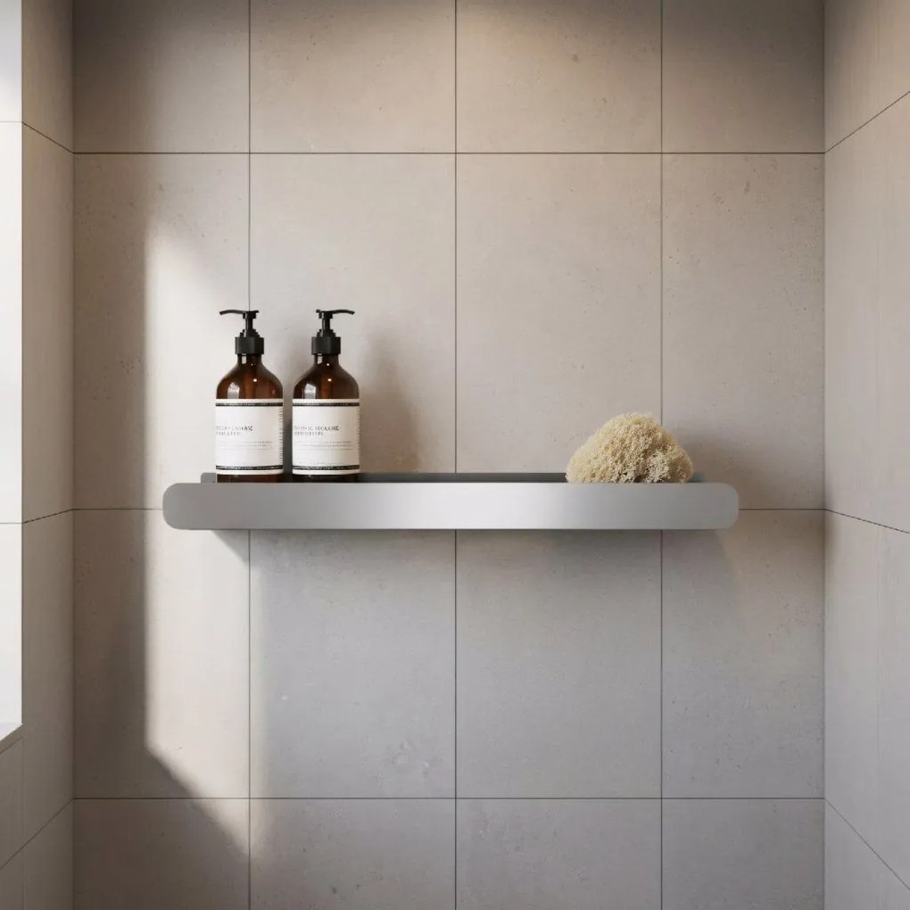 Rea Rea, kúpeľňová polica 60cm, SF03, brúsená oceľ, REA-47003