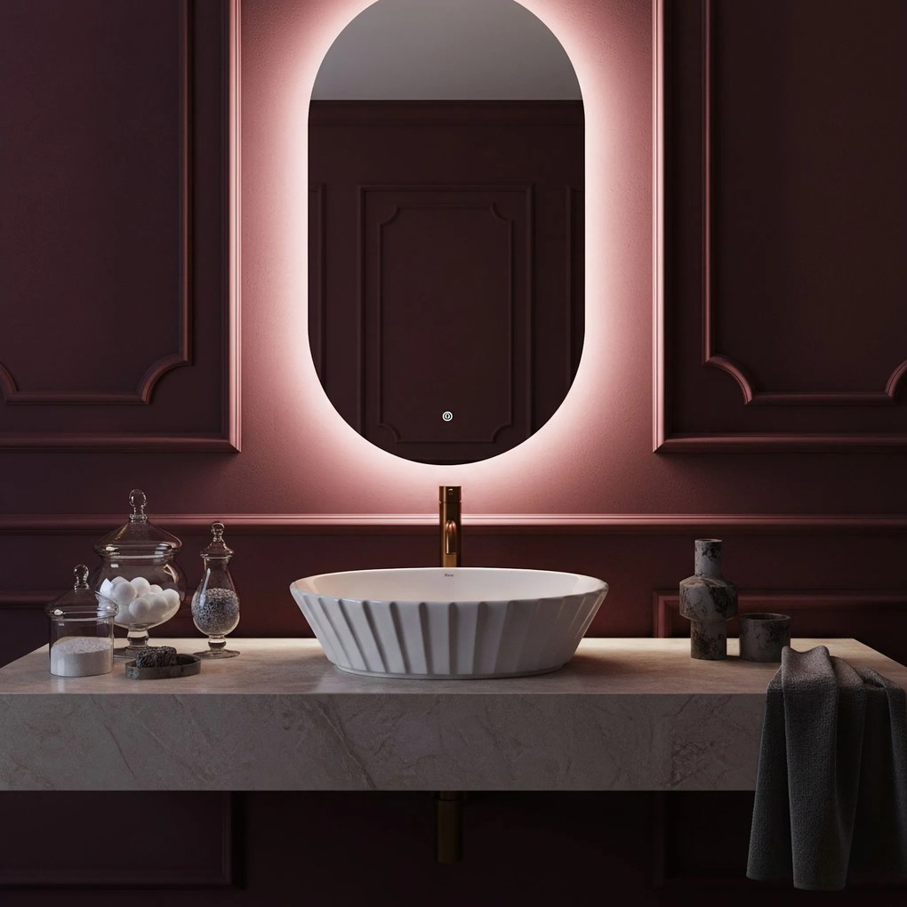 Rea Samanta, umývadlo na dosku 49×38x13,5 cm, biela, REA-U3531