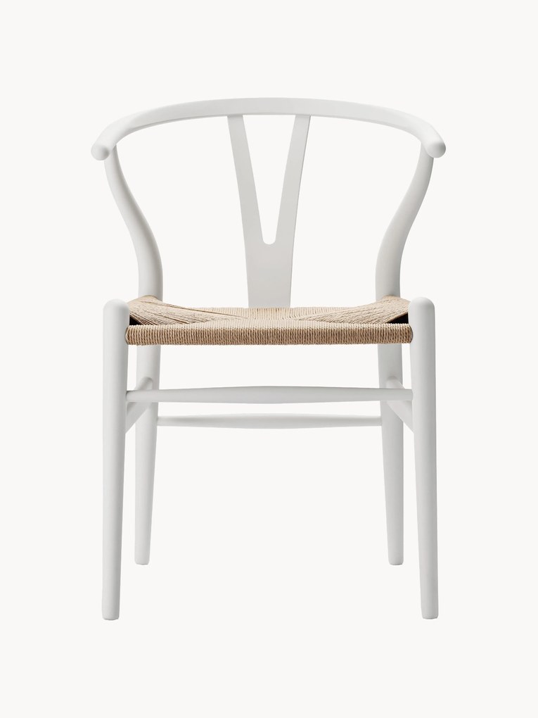 Drevená stolička's ručne tkaným sedadlom CH24 Wishbone Chair