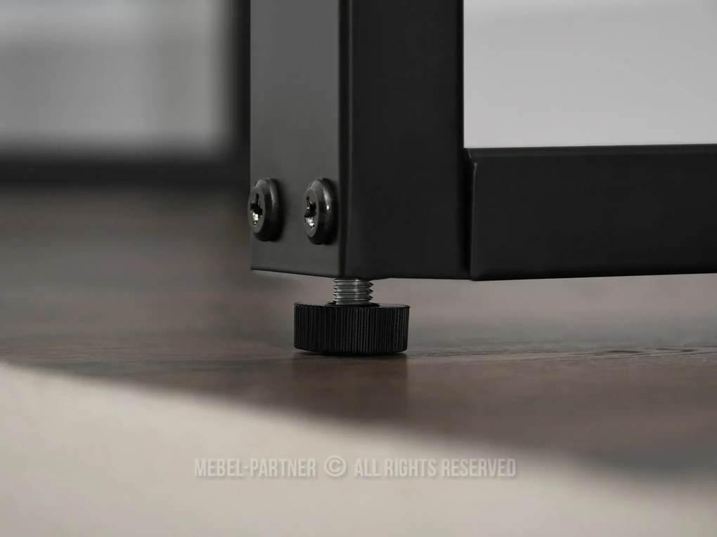 Konzolový stolík Ines (betón + čierna). Akcia -22%. Vlastná spoľahlivá doprava až k Vám domov. 1110808