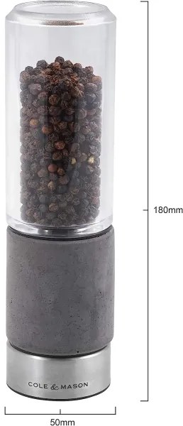 Cole&Mason - Sada mlynčekov na soľ a korenie REGENT CONCRETE 2 ks betón 18 cm