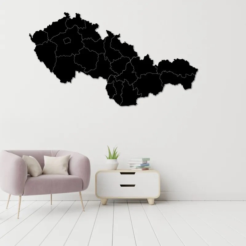 Veľká drevená mapa Slovensko a Česko | SENTOP M011