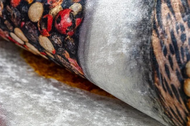 Protišmykový koberec / behúň ANDRE 3343 strieborný / béžový