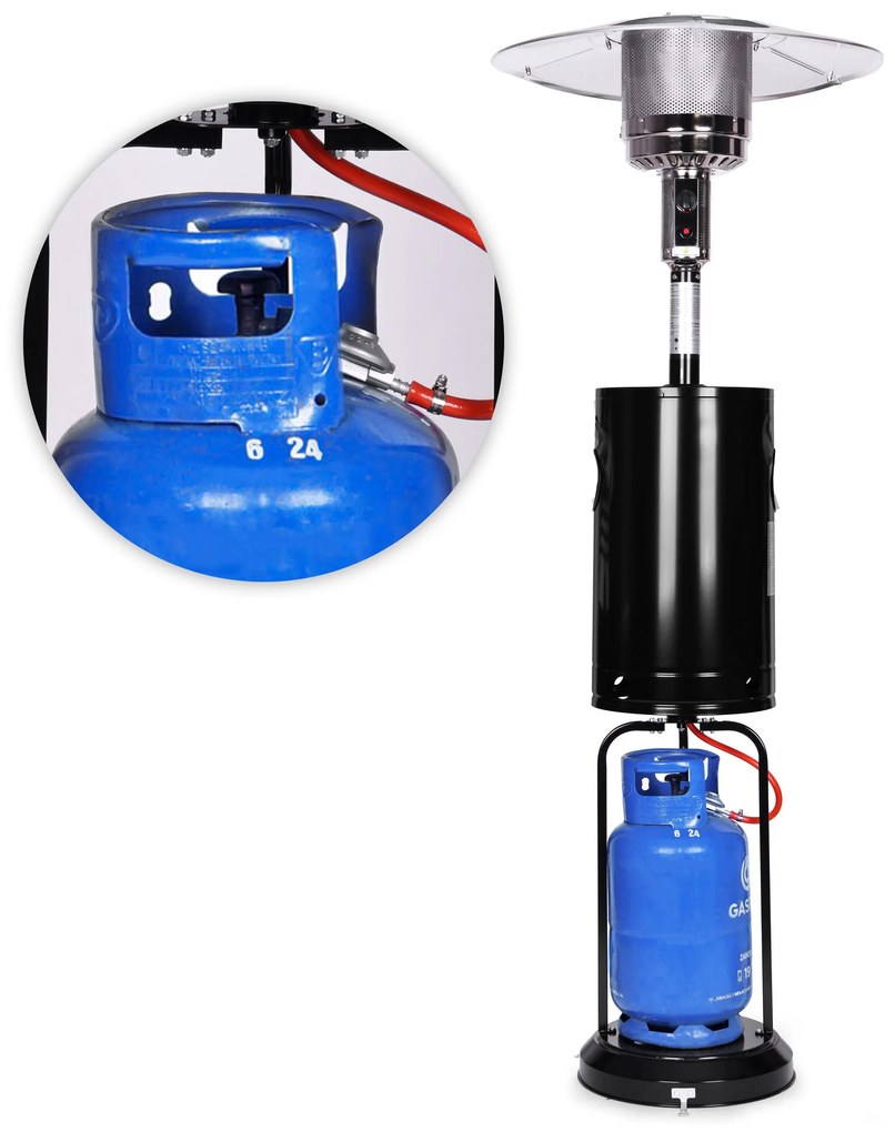 MultiGarden Vonkajší plynový ohrievač 13 kW sklenený MultiGarden