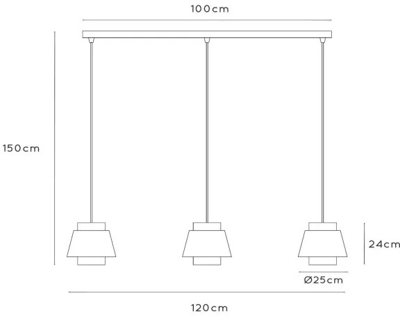 Lucide 21435/03/38 - Luster na lanku TRIBUTE 3xE27/40W/230V krémová