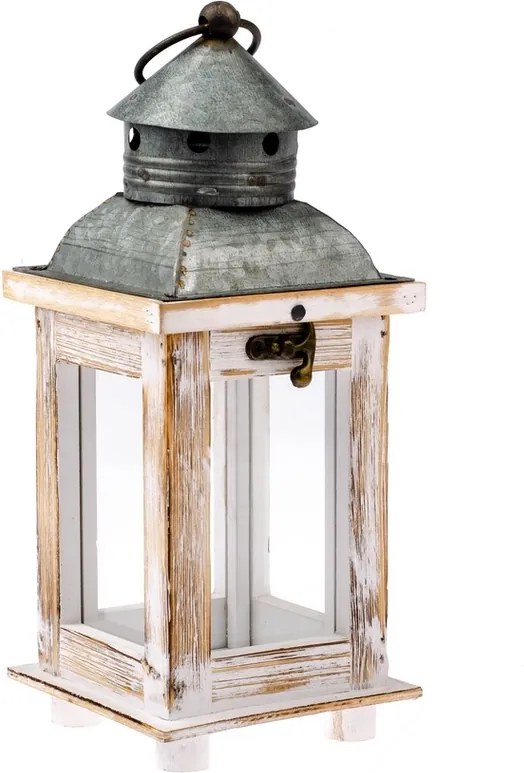Drevený lampáš Nicole, 11 x 27,5 x 11 cm