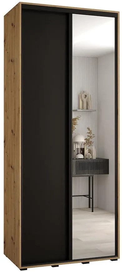 Skriňa 45 Canaris 3 100 artisan/čierna/čierna