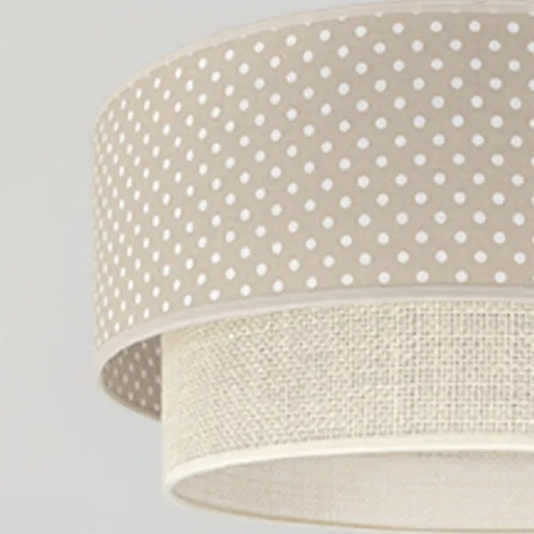 BRILAGI-LED Závesný luster na lanku BOHO BOBO 1xE27/60W/230V, priemer 40 cm, s bodkami, béžová/krémová