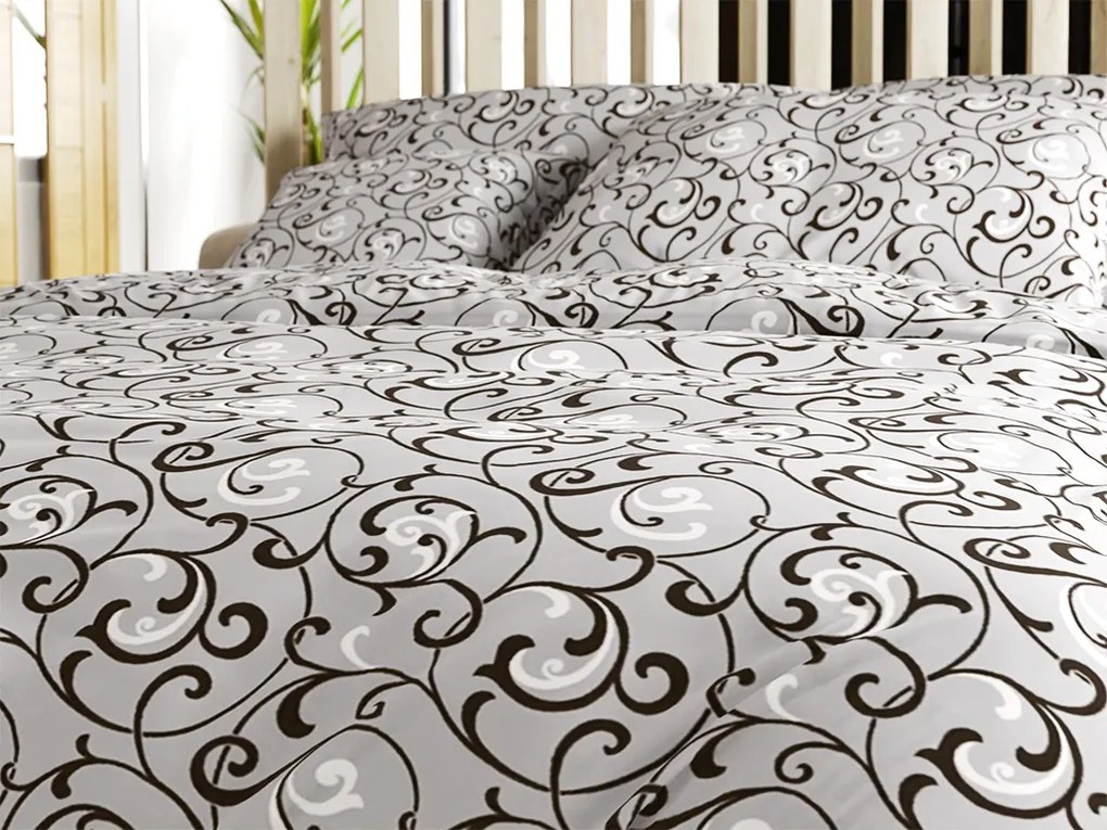 Bavlnené obliečky Orient sivé Typ zapínania: Zips