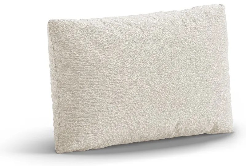 Biely vankúš na gauč z textílie buklé Poppy – Micadoni