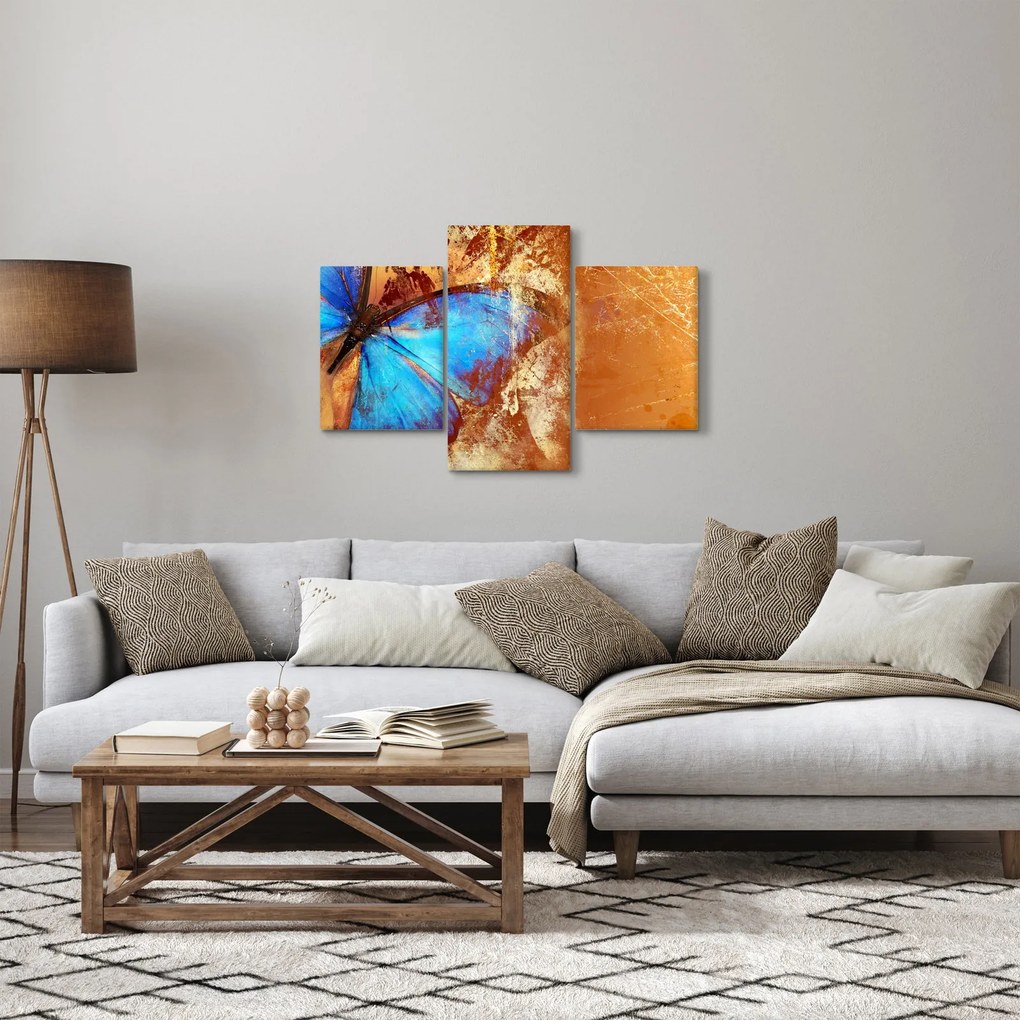 Obraz - Modrý motýľ (90x60 cm)
