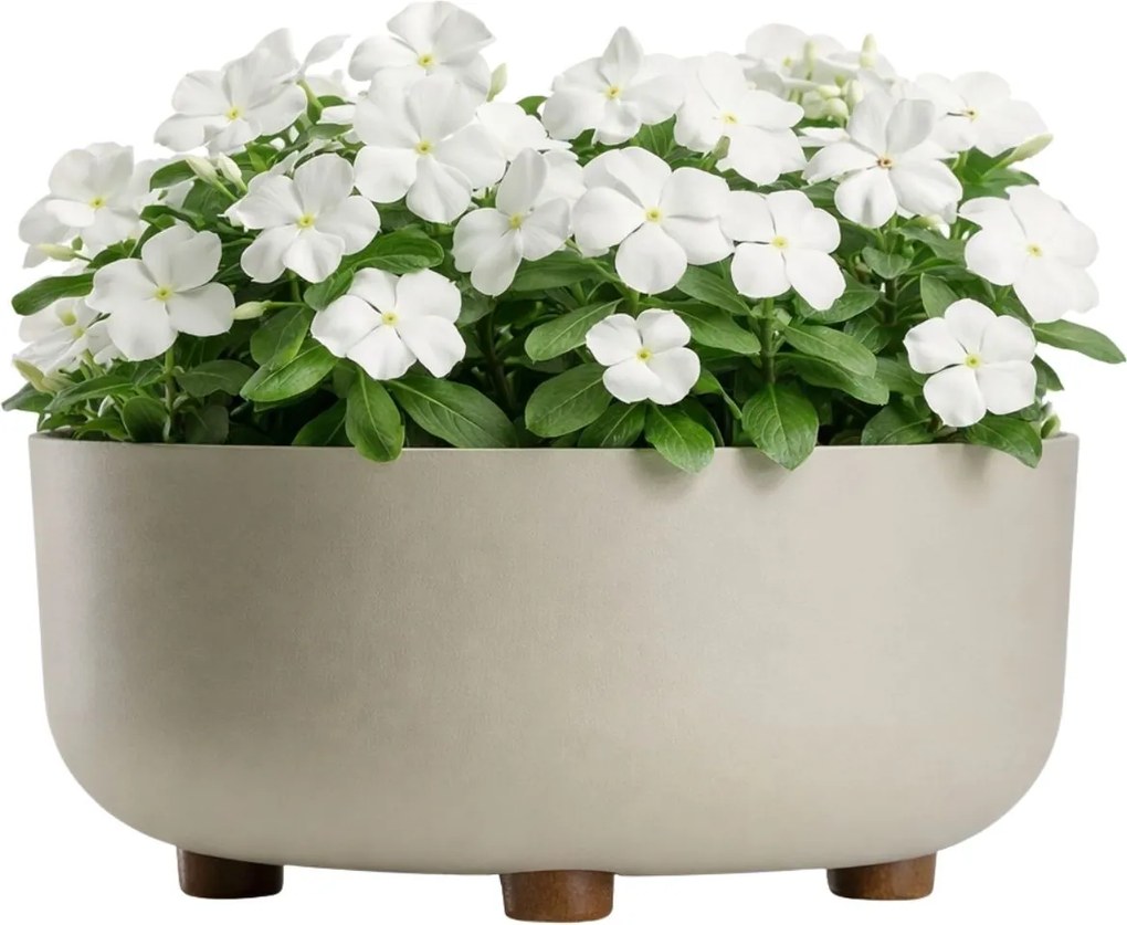 PLASTOVÝ KVETINÁČ TERRA 30X14,5 CM BÉŽOVÁ