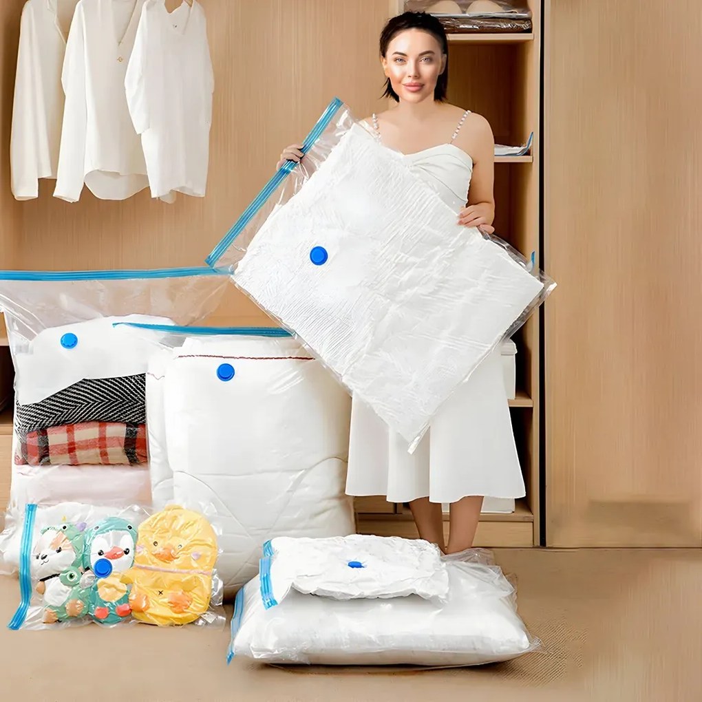 Sada 5 vakuových pytlů ORION ušetří 75% místa