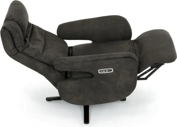 Polohovacie kreslo sivé, elektrické TV-C5590 SIL3