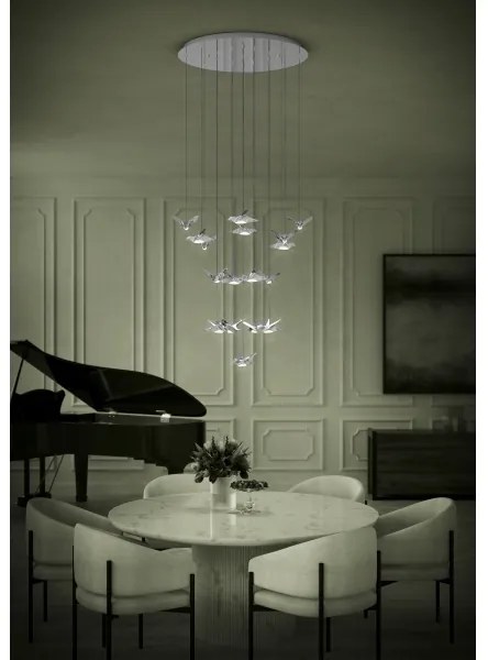 Eglo 390402 - LED Stmievateľný luster na lanku PARATEBUENO 17xLED/3W/230V chróm