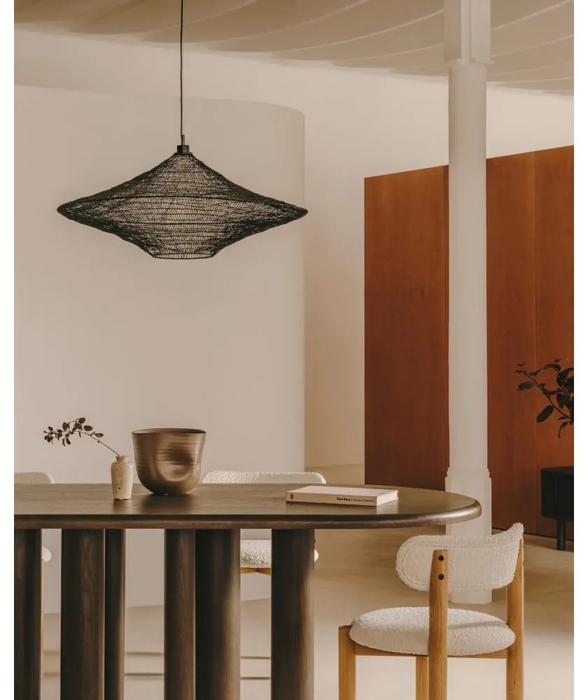 Čierne závesné svietidlo ø 87 cm Makai – Kave Home