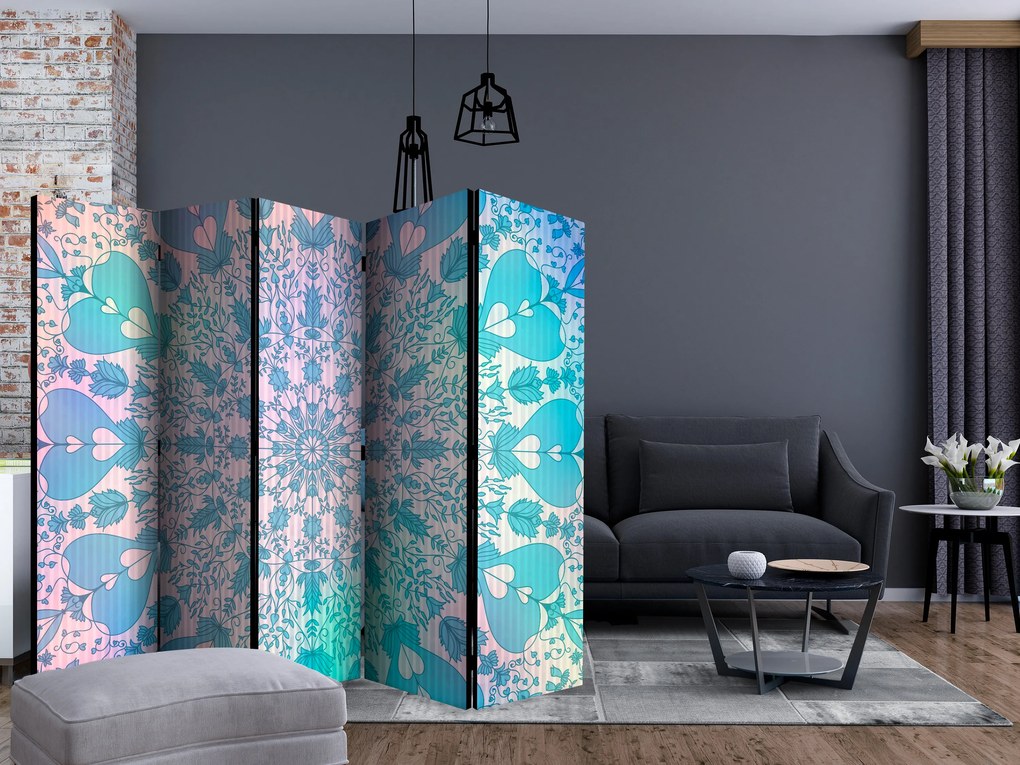 Artgeist Paraván - Girly Mandala (Blue) [Room Dividers]