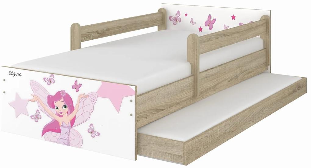 Raj posteli Detská posteľ "Malá princezná" MAX XL borovica nórska