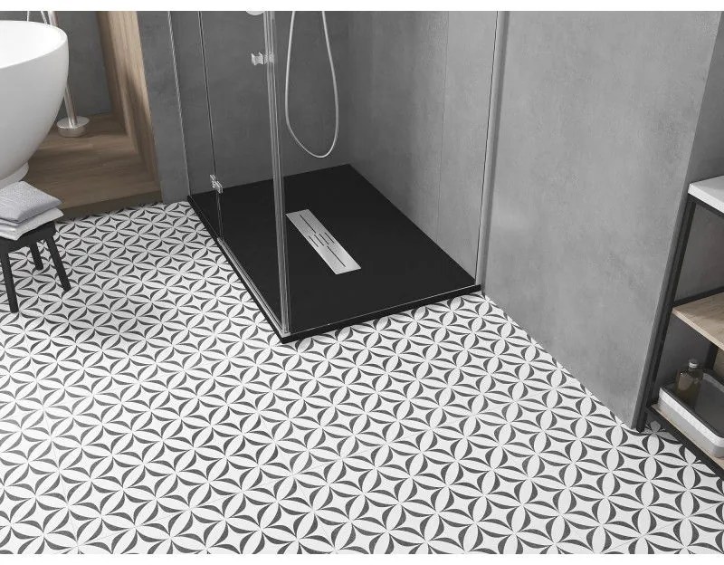 Mexen Toro, SMC obdĺžniková sprchová vanička 130 x 90 cm, čierna matná, 43709013