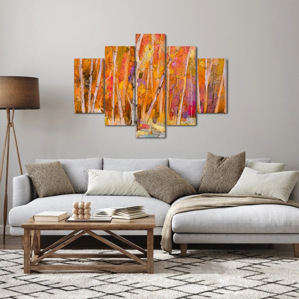 Obraz - Jesenný les (150x105 cm)