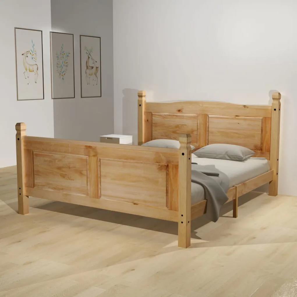 vidaXL Rám postele z borovice, mexické prevedenie Corona, 140x200 cm